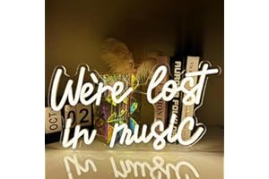 XJNOLGXIQU were Lost in Music Neon Sign Live Music Neon Sign Letters Neon Light Sign Neon Bar Sign Light up Sign for Beer Bar Live Music Bar Party Bedroom Living Room Birthday Party Decoration