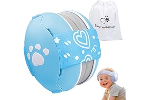 SHOCHX Heart Shape Baby Ear Defender for Babies and Toddlers up to 36 Months, Noise Reduction Earmuffs, Comfortable Infant Headphones for Improves Sleep, Baby Travel Essentials for Airplane/Sleep