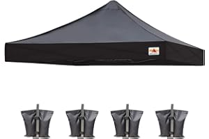 ABCCANOPY 100% Waterproof Replacement Canopy 18 Colours to Choose From + 4 Weight Bags
