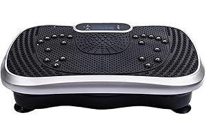 WeightWorld Vibration Plate Exercise Machine - 5 Programs + 99 Intensity Levels - Built-in Bluetooth Speaker - 2 Resistance Bands - Easy-to-Use & Portable Vibrating Plate Exercise Machine