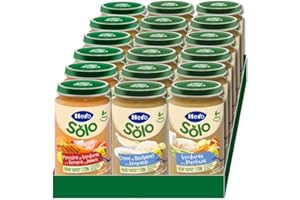 Hero Baby Caja Mixta Tarritos de Carne y Pescado, Verduritas con Merluza, Bechamel con Lenguado y Menestra con Ternera y Jamón, Sin Aceite de Palma, 100% Natural, Desde los 6 Meses, Pack de 18x235 gr