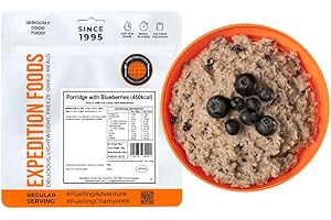 EXPEDITION FOODS EXPEDITIONFOODS.COM Expedition Foods Porridge with Blueberries | Freeze-Dried Camping & Hiking Food