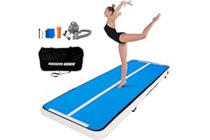‎AIRTRACK NORDIC AirTrack Nordic Home Special Edition Air Track Matte 3m/4m/5m/6m/7m/8m mit Luftpumpe, Turnmatte Aufblasbar für Gymnastik, Yoga, Langlebig & Einfach zu Transportiere Air Tracking Gymnastikmatte Zuhause