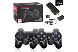 ARVALOLET Giocatore di gioco portatile 4K Gamepad wireless 2.4G Maniglia di gioco retrò for la casa 40000 giochi integrati for PS1 FC GBA PSP Game Stick for ragazzi regalo for bambini