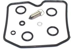 DKEKE Kit di riparazione carburatore moto per Kawasaki KLR600A KL600A KLR600B KLR600 KLR600B KLR600 KLR 600 A B KL600B KL 600 A B Guarnizione ago galleggiante DKEKE (Color : 1set)