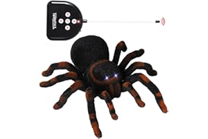 Fanelod Realistic Spider Toy - Scary Spider With Glowing Eyes, Remote Control Toy For Kids - Birthday Gift