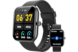 YOEVER Orologio Smartwatch Uomo- 1.91" Smartwatch con Chiamata Bluetooth e Alexa, 24H Sonno Cardiofrequenzimetro Spo2, 120 Modalità Sport, Impermeabile IP68 Sportivo Digitale Contapassi Uomo per Android iOS