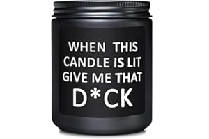 MRSSBEA Anniversary Candle Gifts for Him, Funny Naughty Birthday Valentines Day Christmas Gifts for Men Husband Boyfriend Fiance Couples Guy, Scented Candles Gifts (Sandalwood)