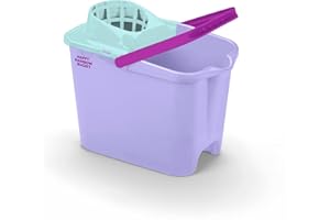 DIVINE GENIUS Happy Rainbow - Cubo de fregona con escurridor Reciclado asa ergonómica Robusto sostenible 14L Ideal para Limpieza de Suelos y hogar