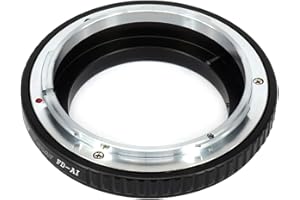 KECAY Adattatore di Montaggio Lente: Anello Adattatore per Obiettivo di Canon FD FL a Fotocamera Nikon AI/F Mount Compatibile con Nikon D1H D1X D4 D4S DF D200 D750 D800 D800E D810 D80 D90 FD-AI