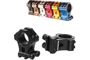 Anillas para Mira Telescópica WestHunter Optics, Soporte de Precisión para Instalar Miras de 30mm & 25.4mm en Rieles de Cola de Milano de 11 mm(Exclusivamente para Actividades Deportivas)