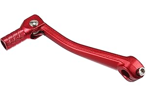 Motoforti Leva del cambio pieghevole da 11 mm per moto da 50 cc a 250 cc, colore rosso