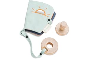 hauck Play Reading S, hauck Animals - Baby Fühlbuch ab Geburt Kompatibel mit Play Tray Spielbrett für Alpha+, Beta+ & Arketa Holzhochstuhl, Kinderwagen Spielzeug Fördert Auge Hand Koordination