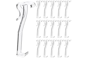 INNOHHUSTLE 16pcs 2.5 Inch Blind Clips, Valance Clips for Blinds, Clear Blind Hidden Valance Clips, Plastic Hidden Blinds Valance Clips Replacement for Horizontal Blind Valance
