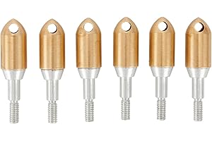 HEBEOT 6Pcs Copper Whistling Archery Arrowhead, Rchery Heads Copper Whistling Arrowhead Outdoor Practice Whistles Arrow Broadhead