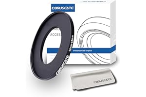 CORUSCATE 62mm à 82mm Bague d'adaptation Step Up Ring,en Aluminium Fin pour Objectif Ø62mm vers Filtre Ø82mm Accessoires pour filtres+1 Chiffons de Nettoyage
