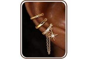 MILACOLATO Ear Cuff Örhängen Kvinnor Guld Utan Hål Örhängen Kvinnor Örhängen Med Justerbar Hypoallergen Falsk Helix Icke-Pier