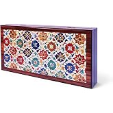 Biggdesign Tavla, &Ccedil;izilmez Zeminli, Mıknatıslı MDF Kasa, 2 Kat Vernik Cilalı (Bloom)