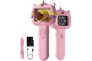 Mikroskop für Kinder, Thinkaroo 2-in-1-Funktion Tragbares Taschenmikroskop und Kamera, 2,4" IPS-Bildschirm USB Microscope, Mini-Mikroskop Draussen ab 3-12 Jahren Jungen und Mädchen