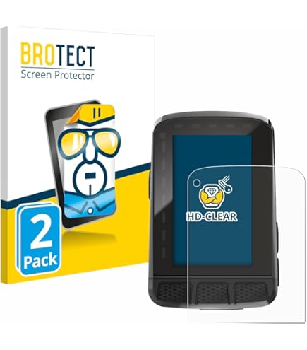 Bruni 2x Protecteur Écran Pour Wahoo Elemnt Bolt - Film Transparent Anti-Rayures