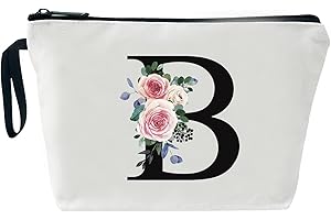 JEKUGOT Personalisierte Make-up-Taschen, Geburtstagsgeschenke für Frauen, A-Z, personalisierte Geschenke für Frauen, einzigartige Freundschaftsgeschenke für Frauen, Braut-Kosmetiktasche, Mütter (), B