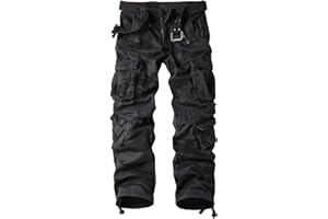 Jessie Kidden Men's Combat Camo Cargo Trousers Camouflage Army Military Tactical Work Pants