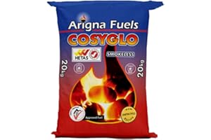 WARMA 20kg CosyGlo Smokeless Coal - High Heat Output & Low Ash Fuel - For Open Fires Multi-Purpose Stoves Fire Burner Boilers