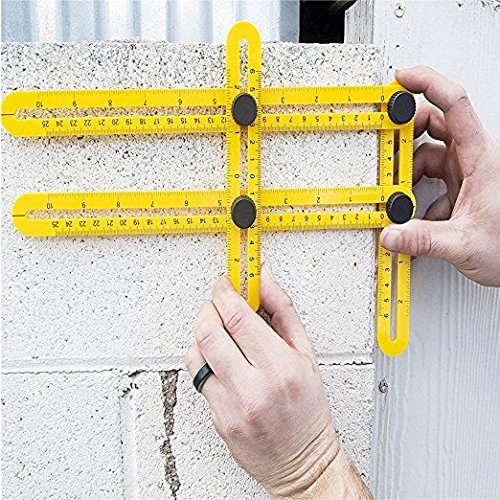 Makone Angle-izer Vorlage Werkzeug, Multi-Winkel Mess-Lineal, General Angleizer Vorlage Lineal für Handymen Builders Handwerker - 2