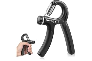 Set 5 Pezzi Per Allenare La Forza Della Presa - Hand Grip Regolabile, Anello, Sfera Antistress Per Mani E Dita