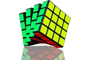 EACHHAHA Cubo de Velocidad 4x4, Cubo Mágico, Profesional Suave y de Alta tolerancia a fallas,Adecuado para Entrenamiento de competición y Regalos de cumpleaños de Todas Las Edades (Pegatina)