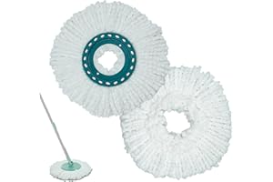 Atsmoce® 2 Pcs Cabezas de Fregona de Repuesto Compatible con Leifheit Clean Twist Mop Ergo Hecha de Microfibra Absorbente Apto para Todos los Suelos y Lavable a Máquina