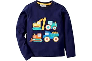 Little Hand Jungen Kinder Dinosaurier Bagger Baumwolle Langarm Shirt Langarmshirt