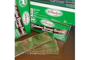 NAZUSA Gélatine bovine bronze halal x 10 feuilles