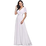Ever-Pretty Vestiti da Cerimonia da Donna Alta Elasticità Scollo a V Linea ad A con Spacco Stile Impero 09890