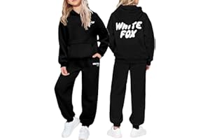 HOT1950s Kids Tracksuit Girls 2 Piece Outfits, Tracksuit Kids Full Set Oversized Hoodie Long Sleeve Sweatshirt Baggy Sweatpants Jogging Bottoms Girls Outfits Clothing Sets Activewear Gym Set