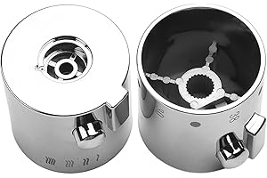 Drhomeam Lot de 2 poignées de robinet en plastique pour robinet de douche, baignoire, chaud et froid, accessoires de cuisine et de salle de bain