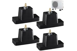 Alriedy Lot de 4 amortisseurs de vibrations en caoutchouc pour climatisation, amortisseurs en caoutchouc, pieds anti-vibrations, supports anti-vibrations pour appareils de climatisation intérieurs et