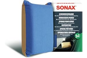 SONAX Windscreen Sponge (1 Piece) - Absorbs Moisture with One Wipe and Leaves a Thin Film with an Anti-fog Effect | Item No. 04171000