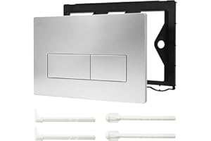 RDTOK Plaque de commande wc suspendu, plaque de déclenchement wcà double chasse d’eau, compatible avec GEBERIT SIGMA01 UP300/320, 115.770.11.5, (Argent)