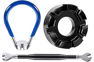 AIRFUL 3 Llaves de Radios de Bicicleta, Acero Forjado para Tensor de Pezón Llave de Aglomerado de Bicicleta Rueda de Radios Llaves de Color Negro