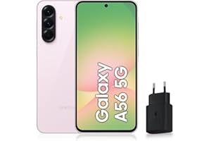 Samsung Galaxy A56 5G, Smartphone Android, 256 Go, Chargeur Secteur Rapide 25W Inclus, Smartphone déverrouillé, Rose, Version FR