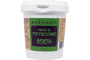 Astensis Pasta 100% di Pistacchio 1000g - Crema di Pistacchio Ottenuta per Raffinazione a Pietra di Pistacchi Scelti, Senza l'Aggiunta di Prodotti Estranei ai Pistacchi Stessi - 1 Kg