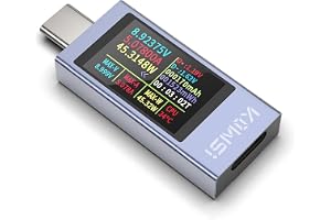 USB C-testare 2302C USB-C testare med färgskärm, exakt USB multimeter digital strömmätare, spänningstestare för laddare powerbank, USB-kabeltestare strömmätare kapacitetsmätare