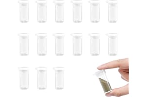 Geaanen 15 mini saliera da viaggio per sale e pepe in viaggio, piccolo dispenser per spezie con coperchio, adatto per contenitori per il pranzo, da campeggio, da 5 g