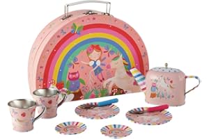 Floss & Rock 10 Piece Rainbow Fairy Tin Tea Set