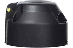as - Schwabe Prise 7 Broches Adaptateur Attelage 12V avec Clapet de Protection, Raccord à Vis Raccord pour Caravanes et CampingCars IP44 Made in Germany Noir | 61473