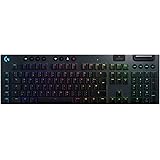 Logitech G915 LIGHTSPEED kabellose mechanische Gaming-Tastatur, Taktiler GL-Tasten-Switch mit flachem Profil, LIGHTSYNC RGB, 