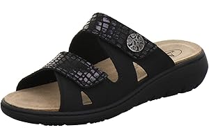 AFS-Schuhe 2808, komfortable Damen-Pantoletten aus Leder, praktische Arbeitsschuhe mit Wechselfußbett, Bequeme Hausschuhe