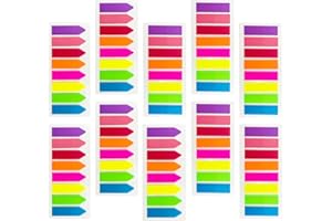 Xcdhemde® 2000 piezas Marcadores Adhesivos, Notas Adhesivas, 8 Colores,Utilizado para Libros, Notas, Oficina, Clasificación de Archivos, Escuela,Índices Marcadores, (10 Juegos x 200 Piezas)
