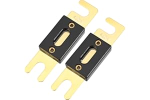 Hihaha Mini ANL Sicherungen 450A / Innere Audio CD Sicherung für Auto Motorrad Boot/Robustes Kunststoff-Metall / 2 Stück Gold Schwarz